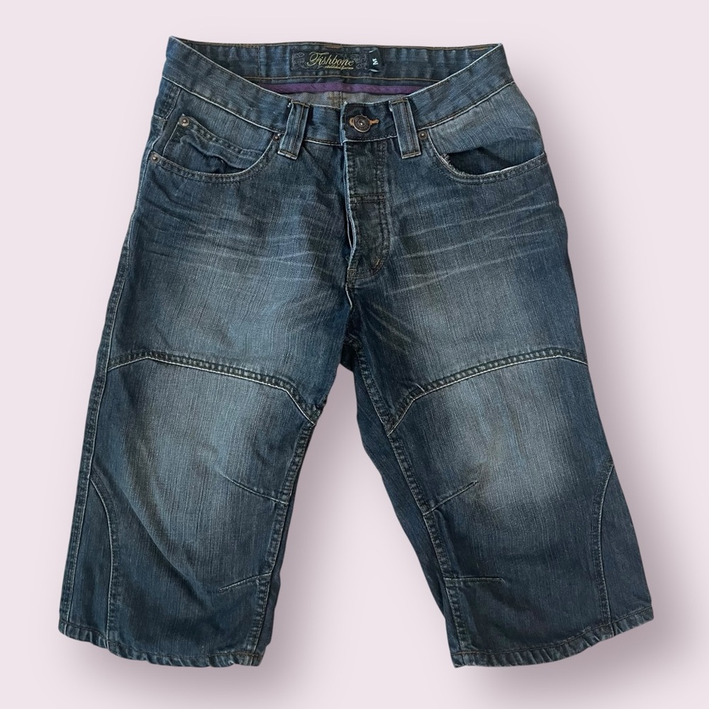 Y2K blue denim bermuda shorts